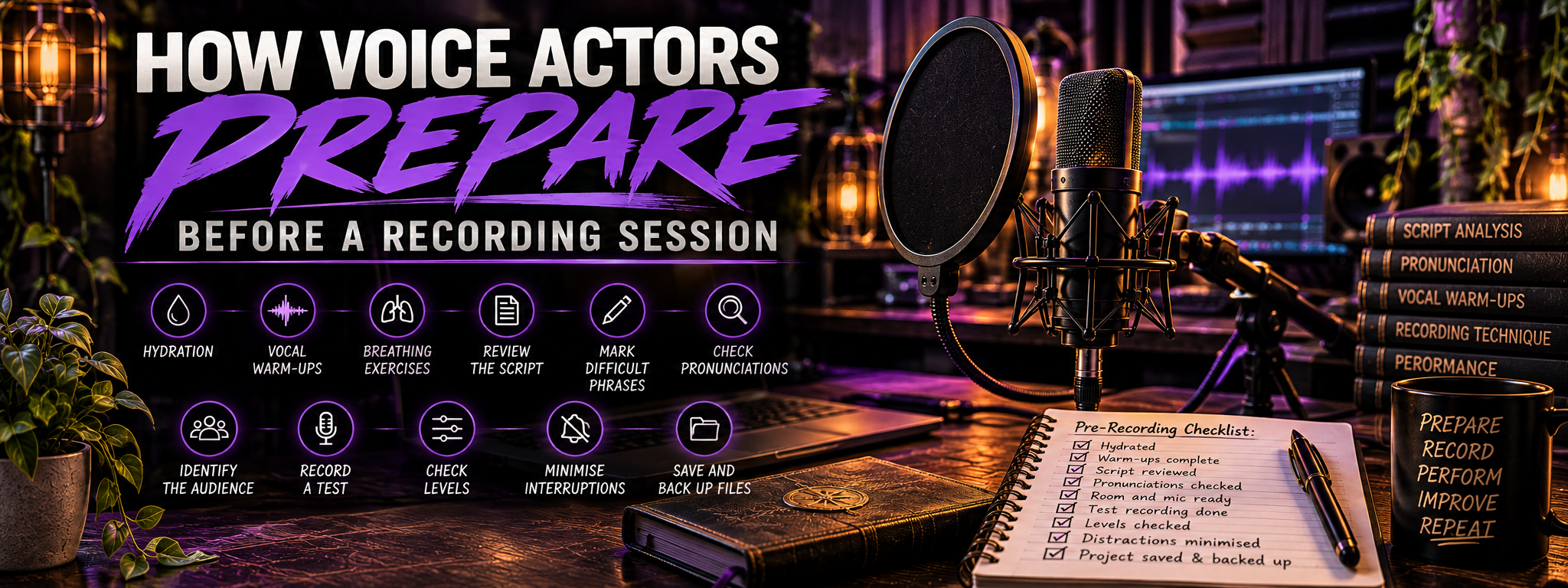 How Voice Actors Prepare Before a Recording Session